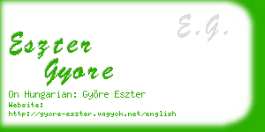 eszter gyore business card